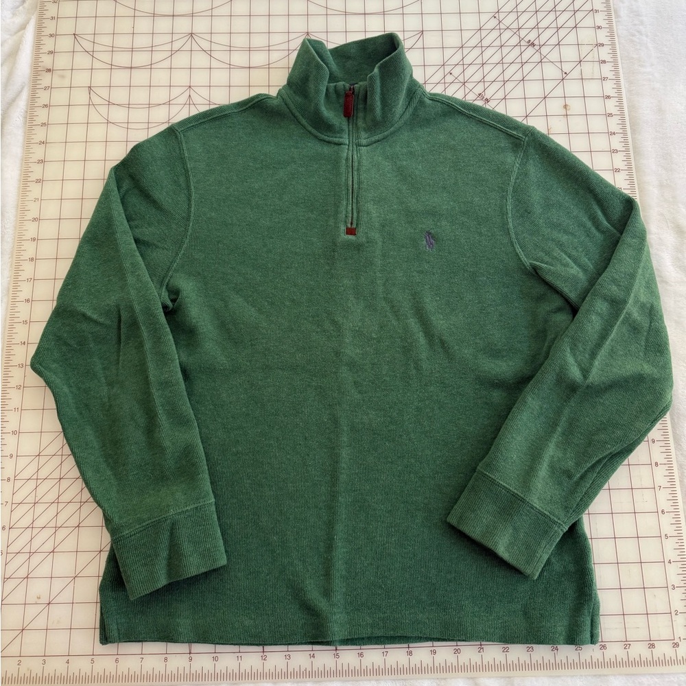 Ralph Lauren Polo Green Quarter-Zip Pullover